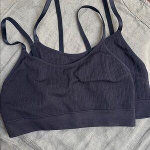 2 Auden Lightly Lined Black Bralettes